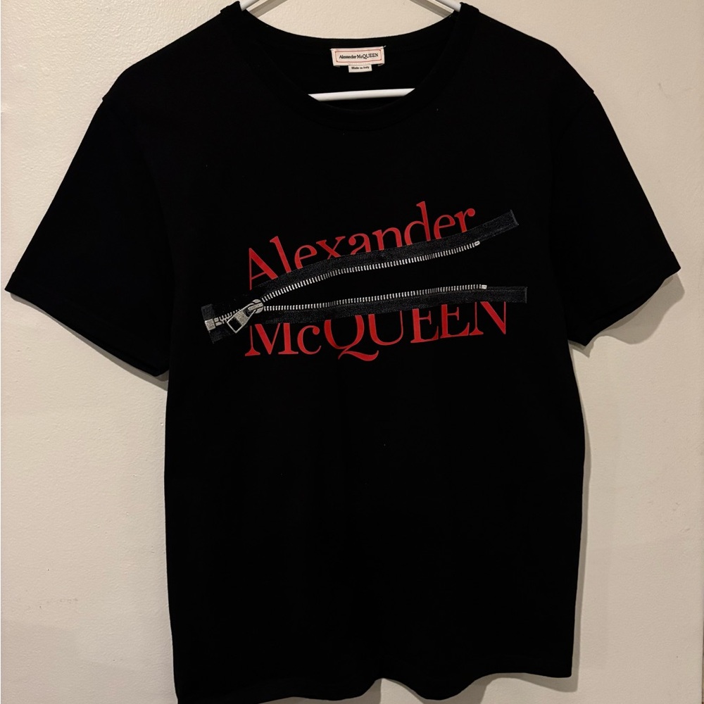 Alexander McQueen Zipper Black T-Shirt